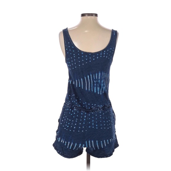 Lucky Lotus Romper 100% Cotton Indigo Blue - Picture 2 of 8